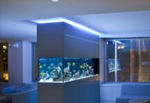 Как можно установить аквариум в интерьере дома: интегрированная система, обычный метод