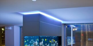 Как можно установить аквариум в интерьере дома: интегрированная система, обычный метод