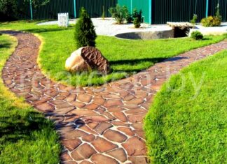 Использование плитняка для дорожек