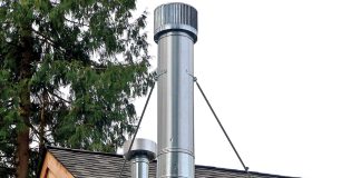 Правила установки дымохода через перекрытие