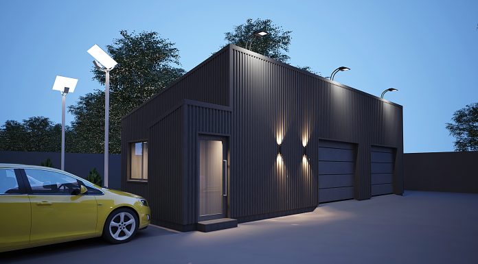 Строительство гаража из сэндвич-панелей