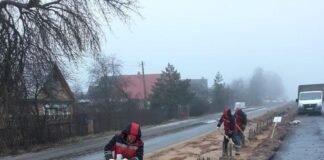 Устройство шпунтового ограждения котлована