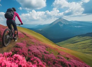 Розовый велосипед для гор: выбор свободных духом