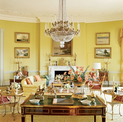 Желтая овальная комната (Yellow Oval room) в Белом Доме